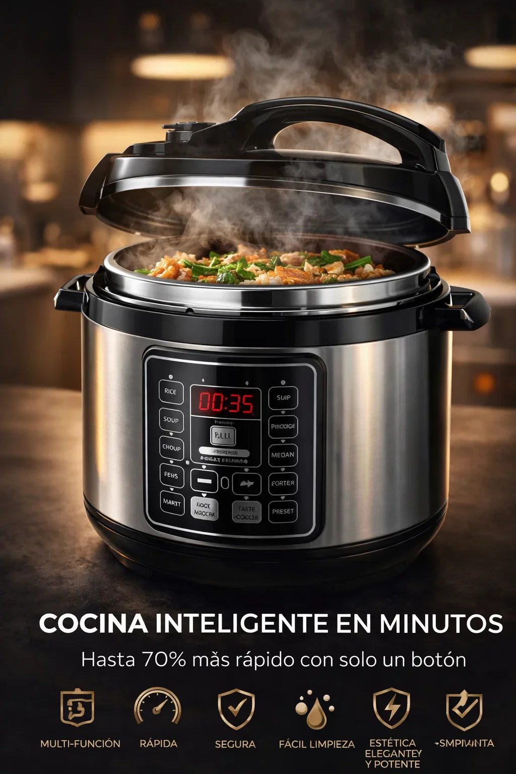 Olla Inteligente 10 en 1 🍲 Cocina Fácil y Rápida en un Solo Equipo 🔥