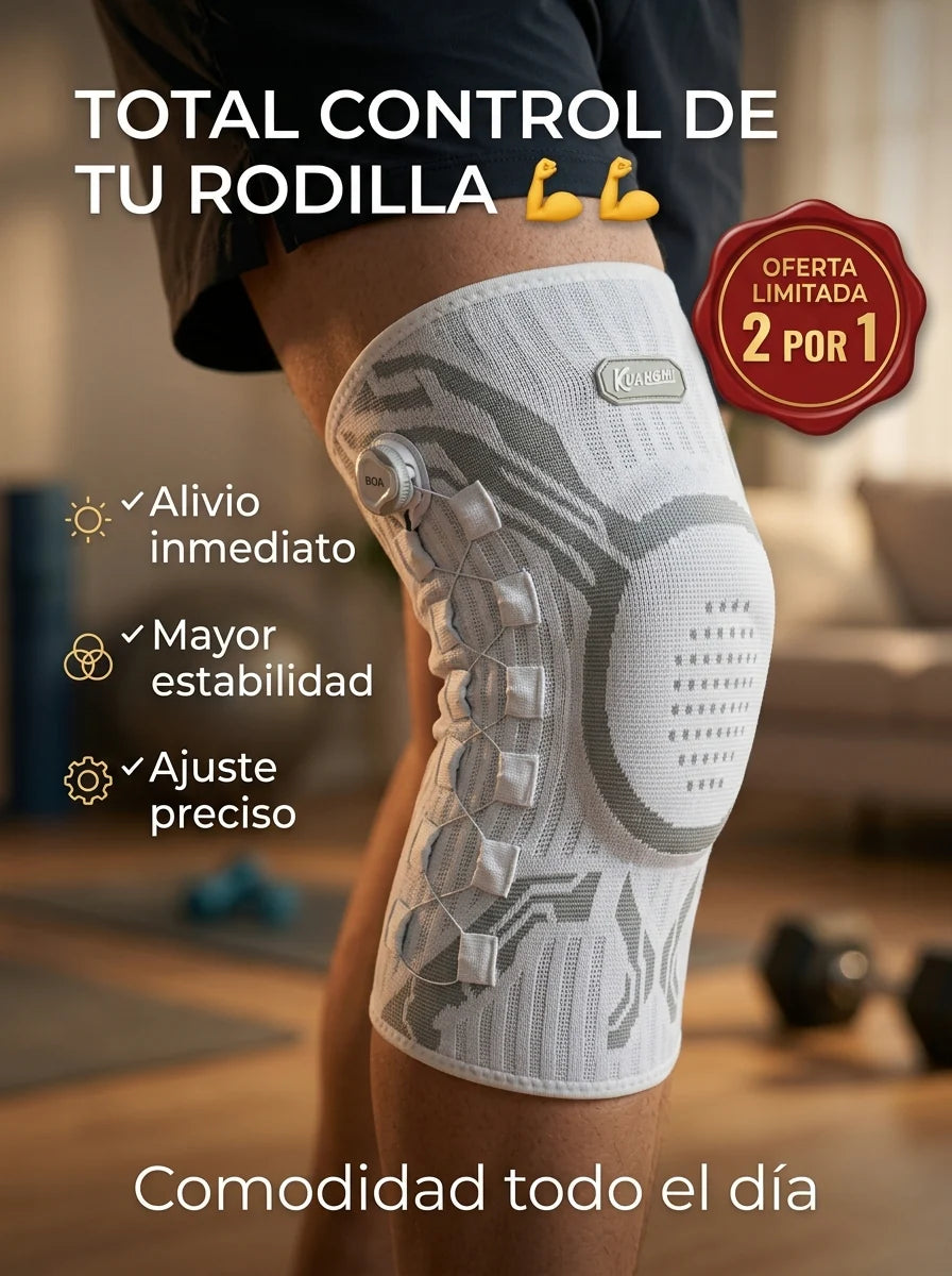 Rodillera ajustable 2X1 soporte total y ajuste preciso para tu rodilla 🦵🔥